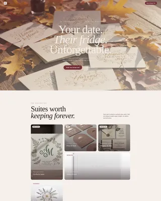Elegant Save-the-Date & RSVP Studio Landing Page