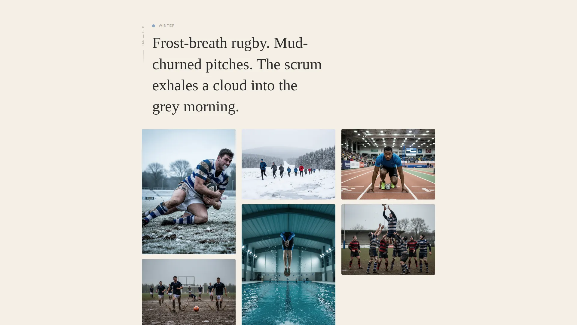 Sports Event Photography Landing Page Template