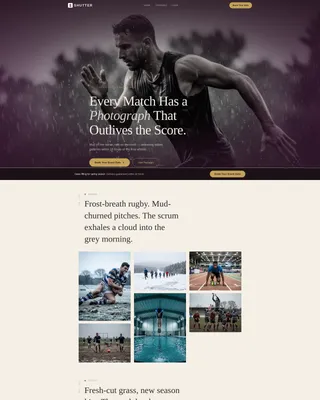 Sports Event Photography Landing Page Template