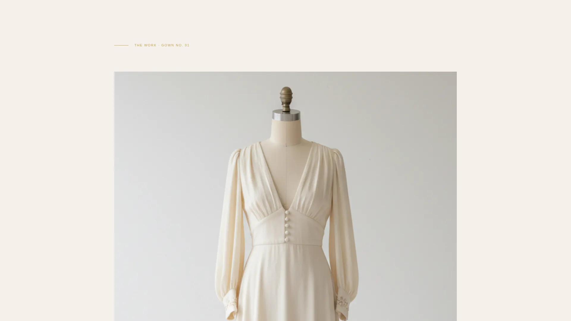 Artisan Bridal Landing Page Template for Sustainable Studios