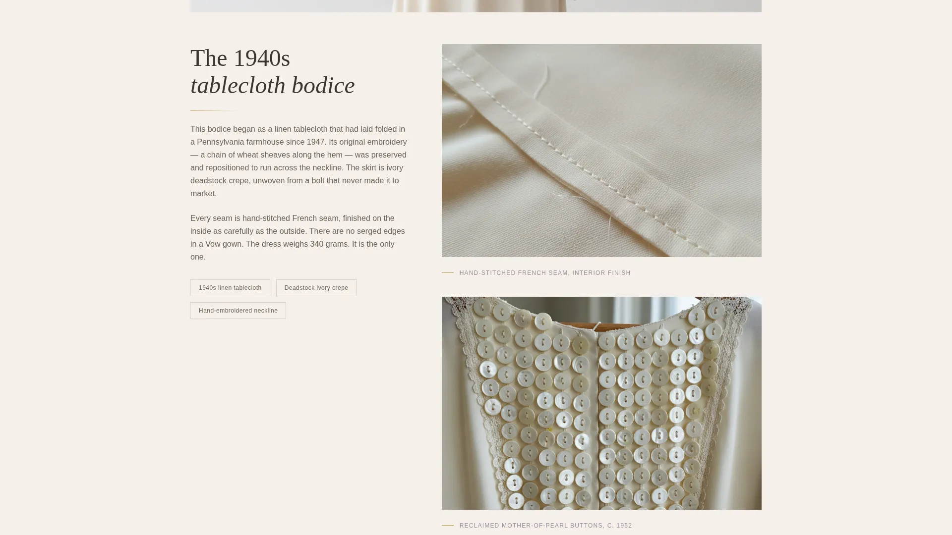 Artisan Bridal Landing Page Template for Sustainable Studios