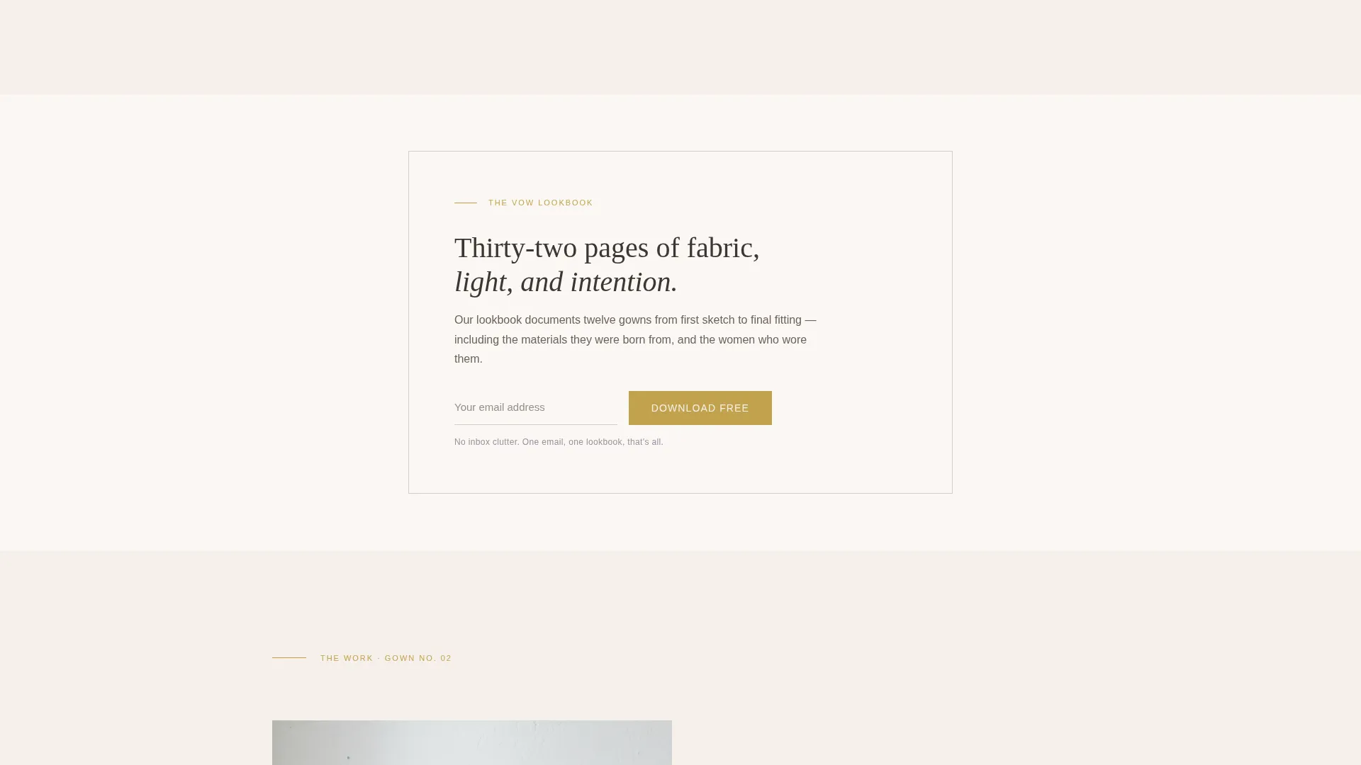 Artisan Bridal Landing Page Template for Sustainable Studios