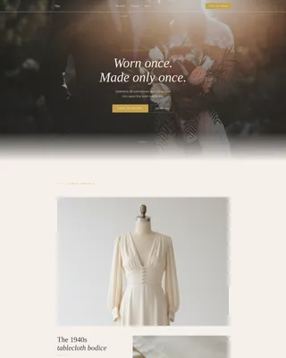 Artisan Bridal Landing Page Template for Sustainable Studios