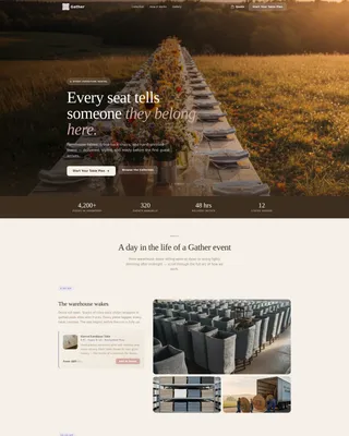 Elegant Table & Chair Rental Landing Page Template