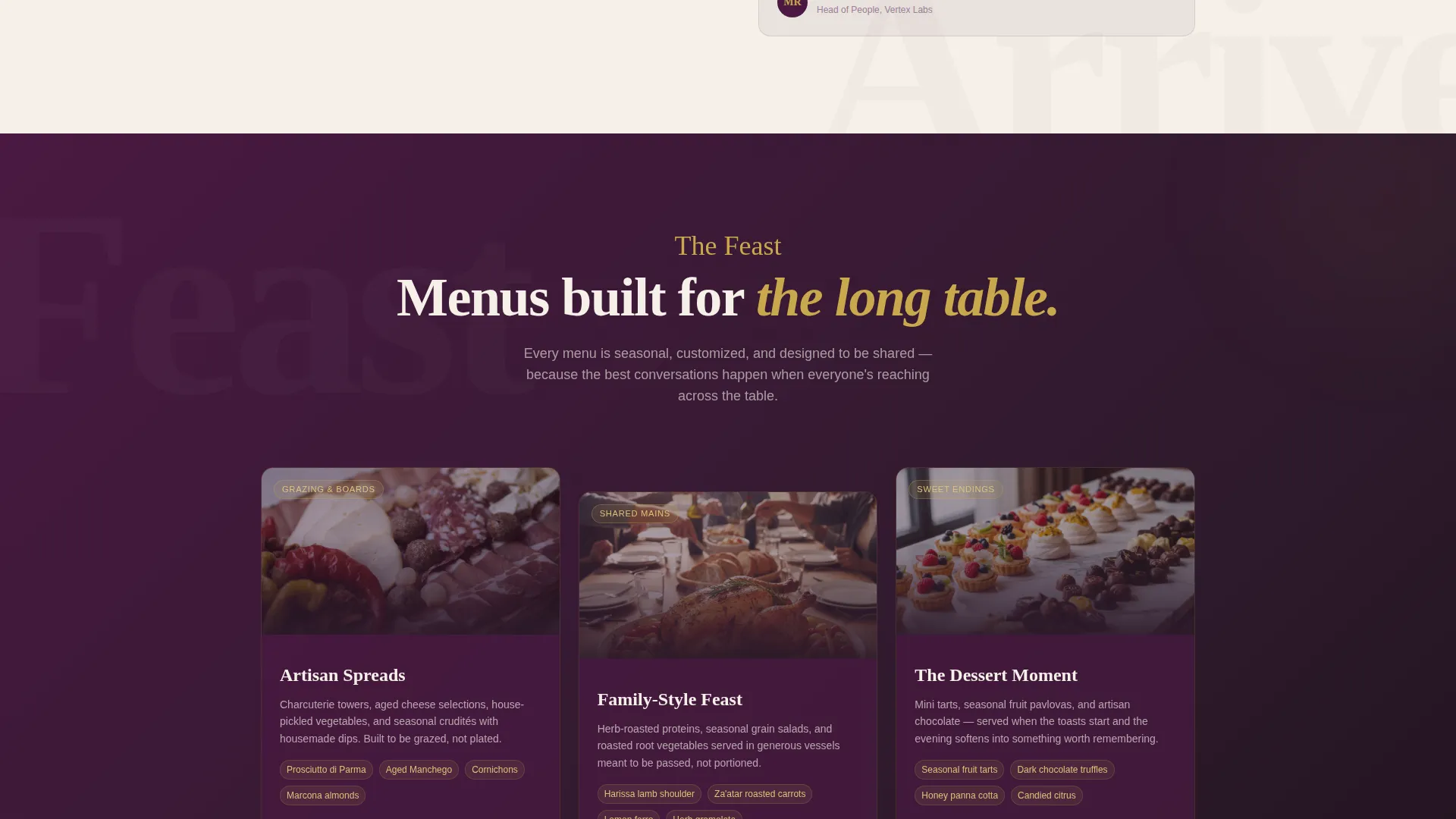 Catering Services Landing Page Template