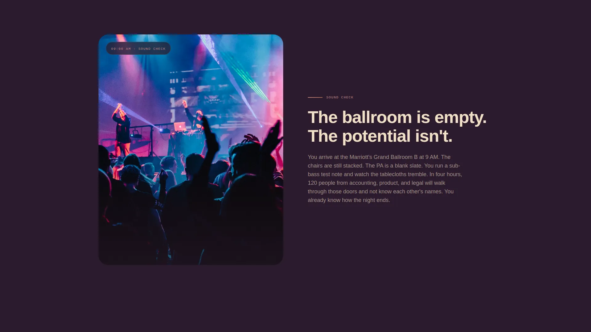 Team Building Event DJ Landing Page Template