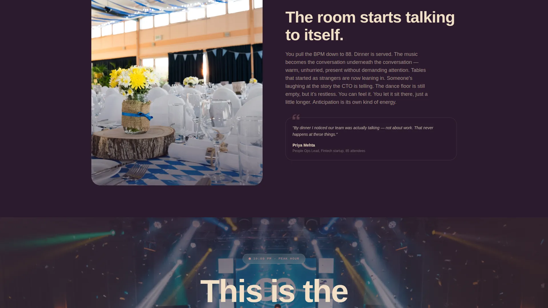 Team Building Event DJ Landing Page Template