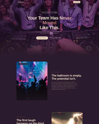 Team Building Event DJ Landing Page Template