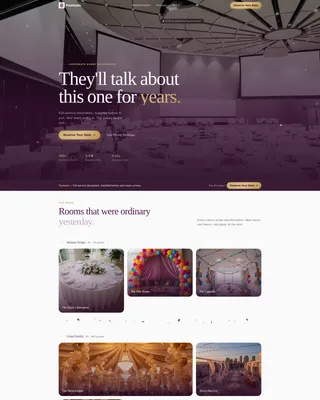 Team Building Event Decoration Landing Page