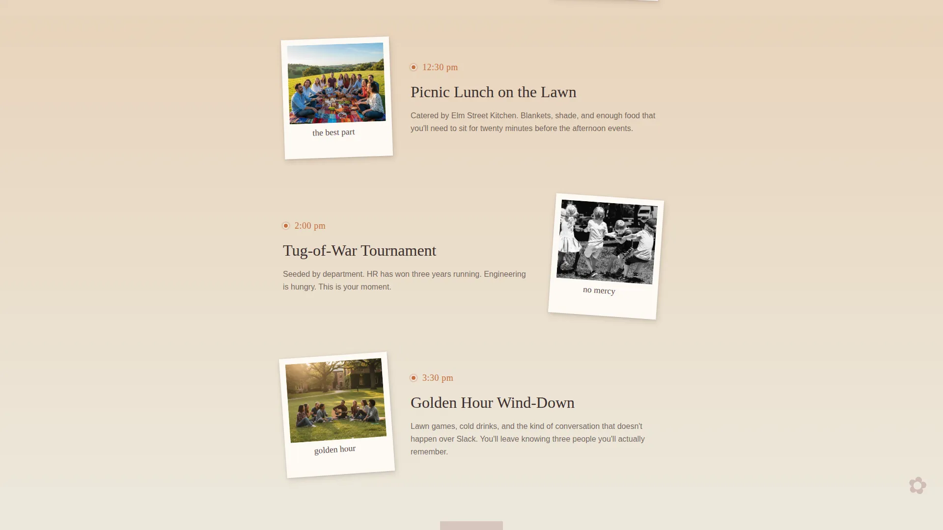 Team Building Event Invitation Landing Page Template