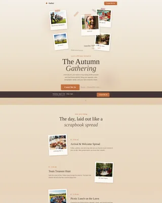 Team Building Event Invitation Landing Page Template