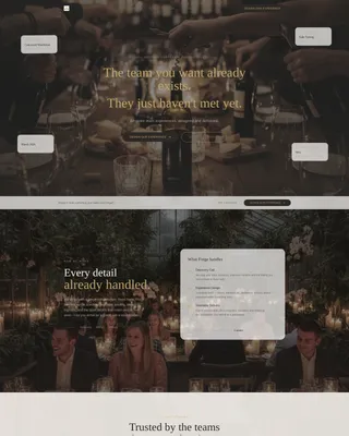 Bespoke Team Building Event Planner Landing Page