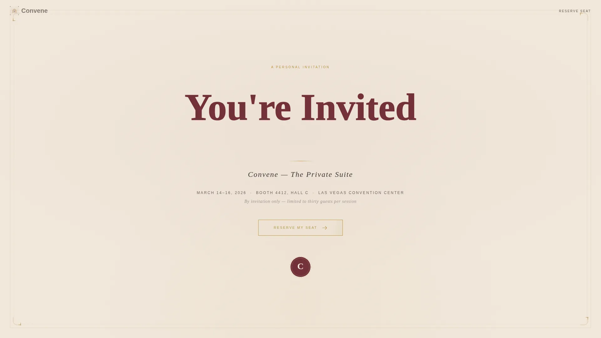 Exclusive Trade Show Event Invitation Landing Page
