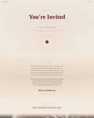 Exclusive Trade Show Event Invitation Landing Page