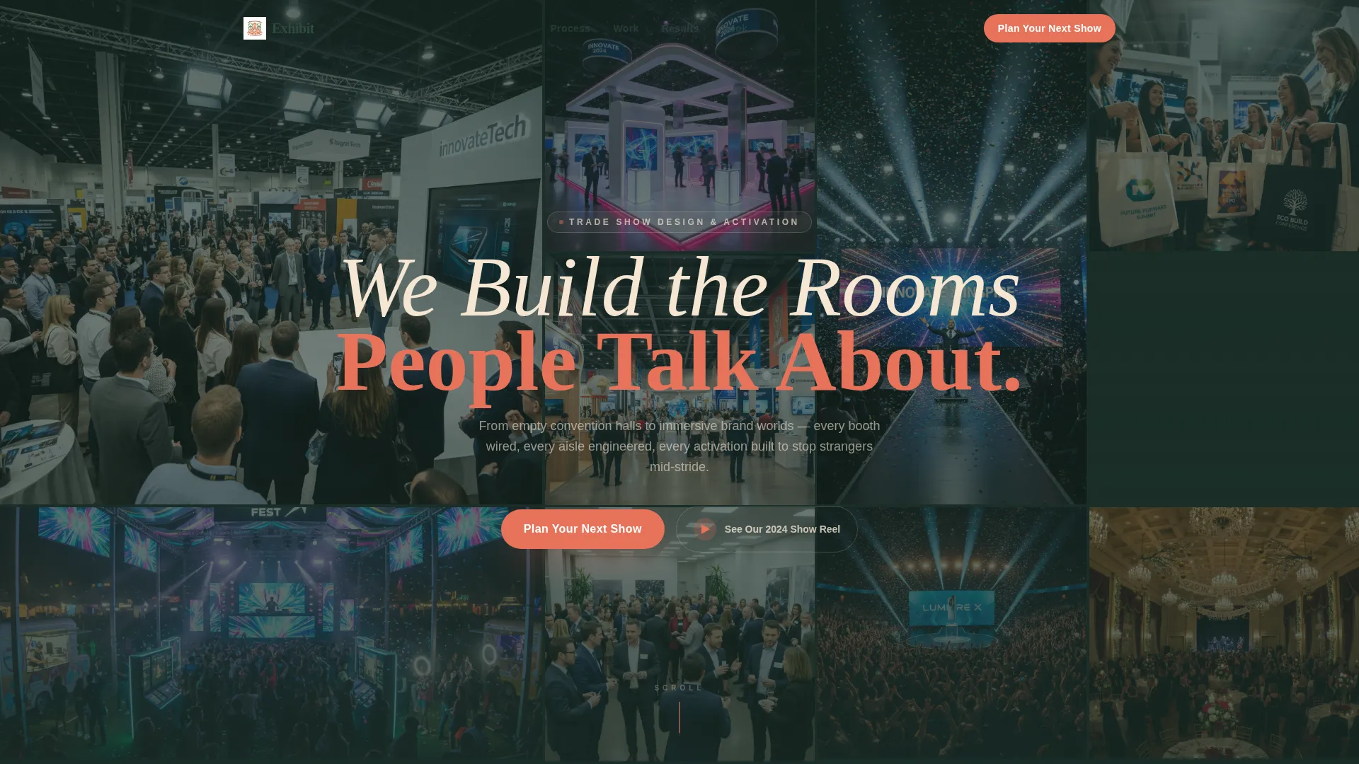 Trade Show Event Planner Landing Page Template