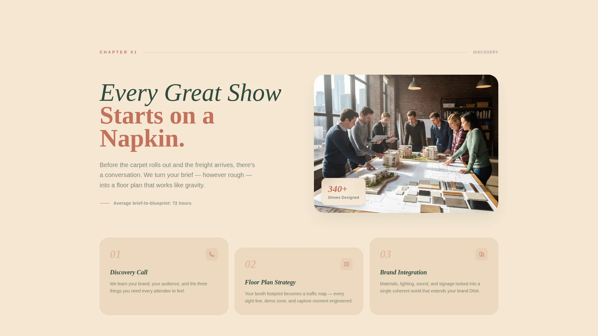 Trade Show Event Planner Landing Page Template