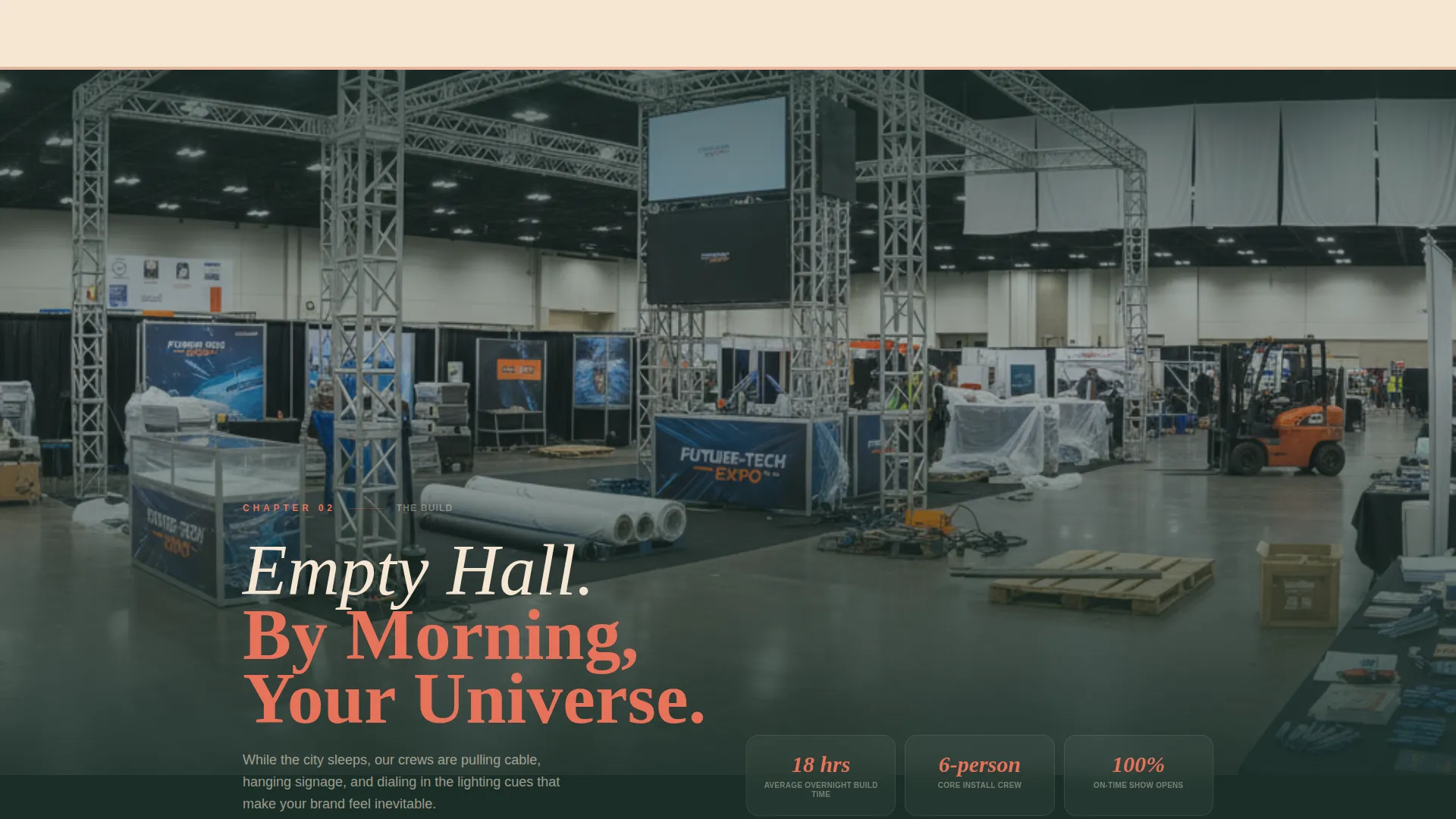 Trade Show Event Planner Landing Page Template
