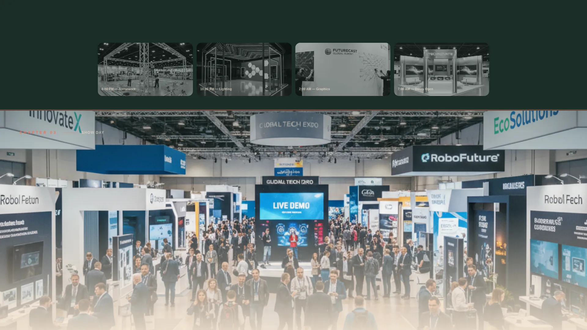 Trade Show Event Planner Landing Page Template