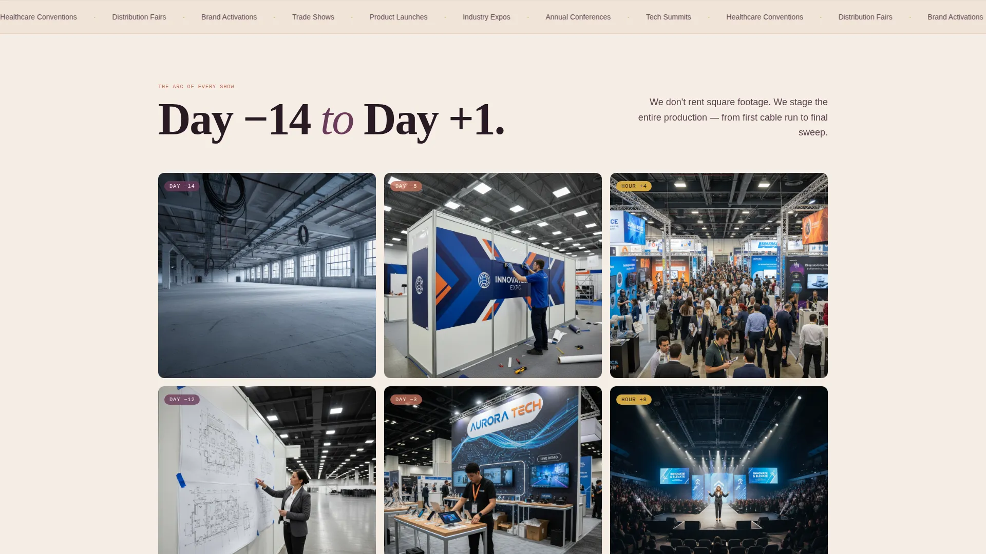 Trade Show Event Venue Landing Page Template