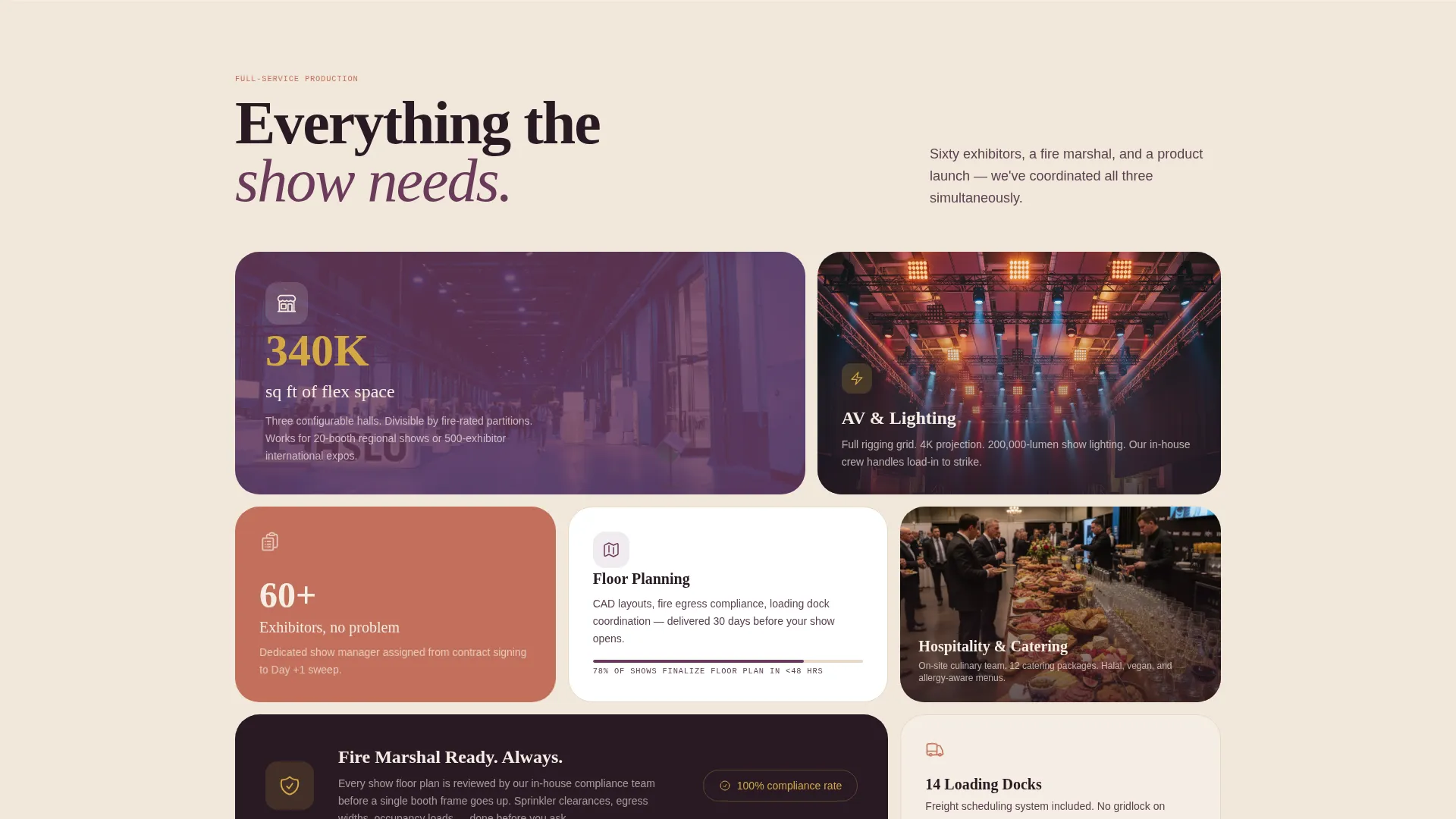 Trade Show Event Venue Landing Page Template