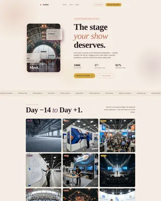 Trade Show Event Venue Landing Page Template