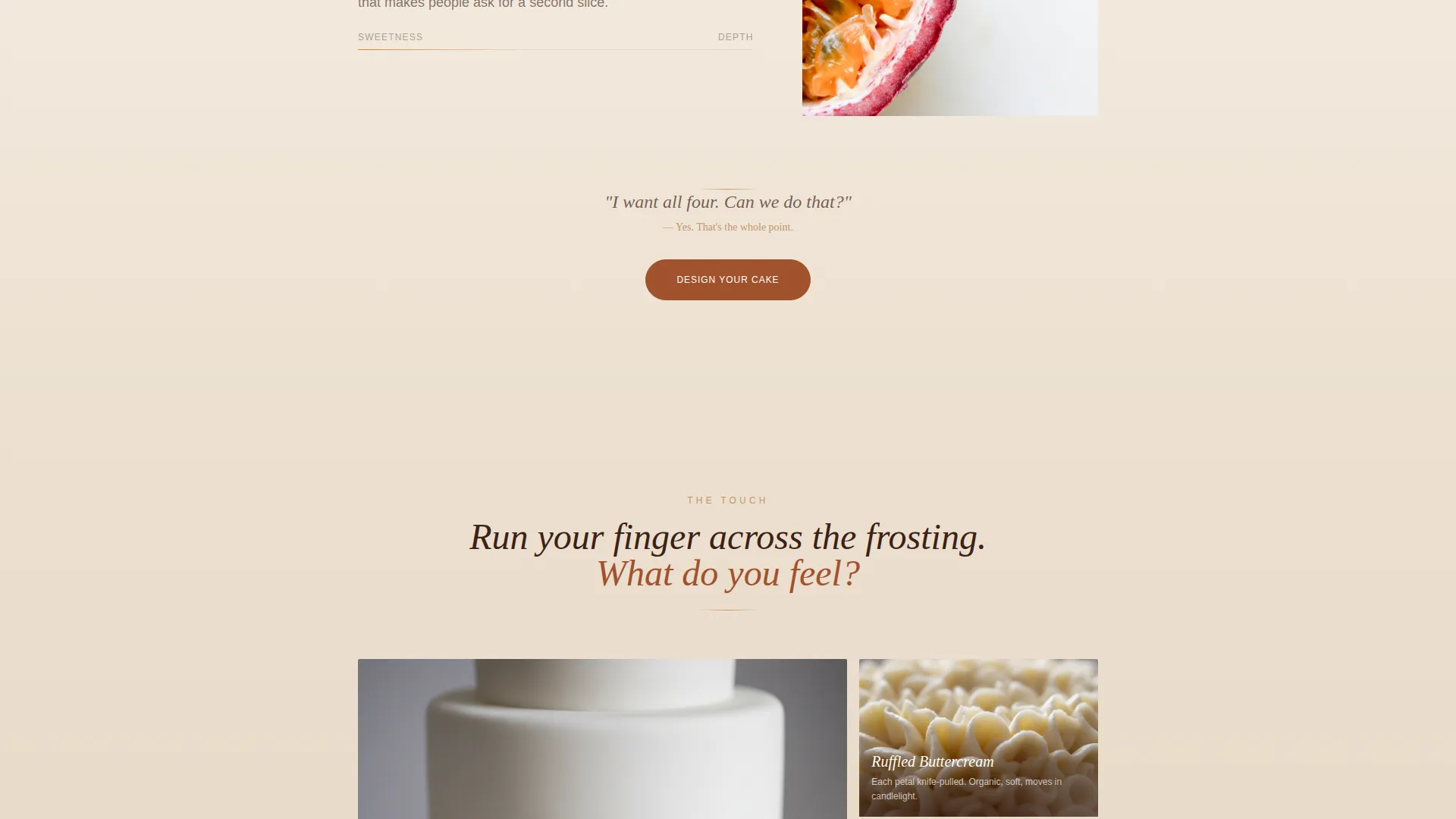 Tropical Wedding Cake Baker Landing Page Template