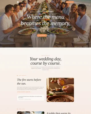 Tropical Wedding Caterer Landing Page Template