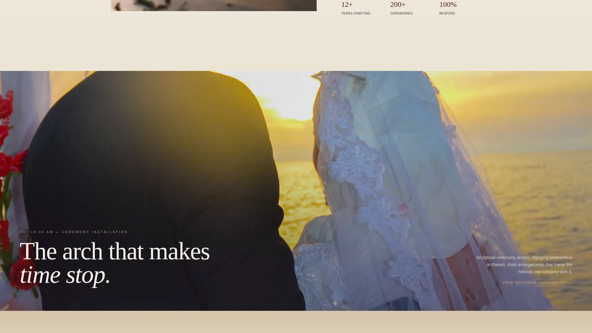 Tropical Wedding Florist Landing Page Template