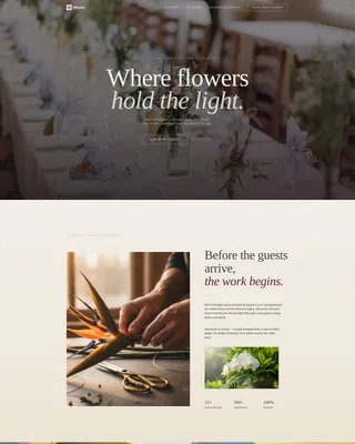 Tropical Wedding Florist Landing Page Template