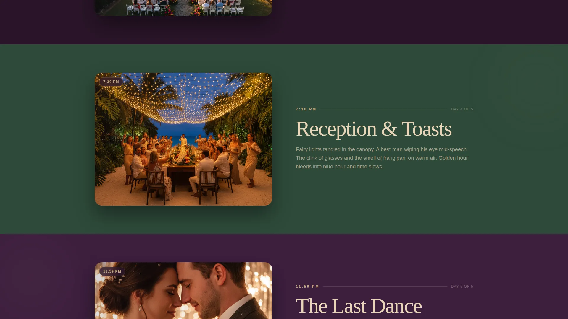 Cinematic Destination Wedding Videographer Landing Page