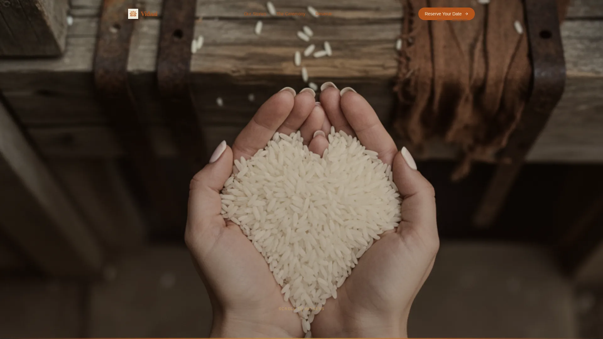 Reception Landing Page Template for Indian Wedding Planners