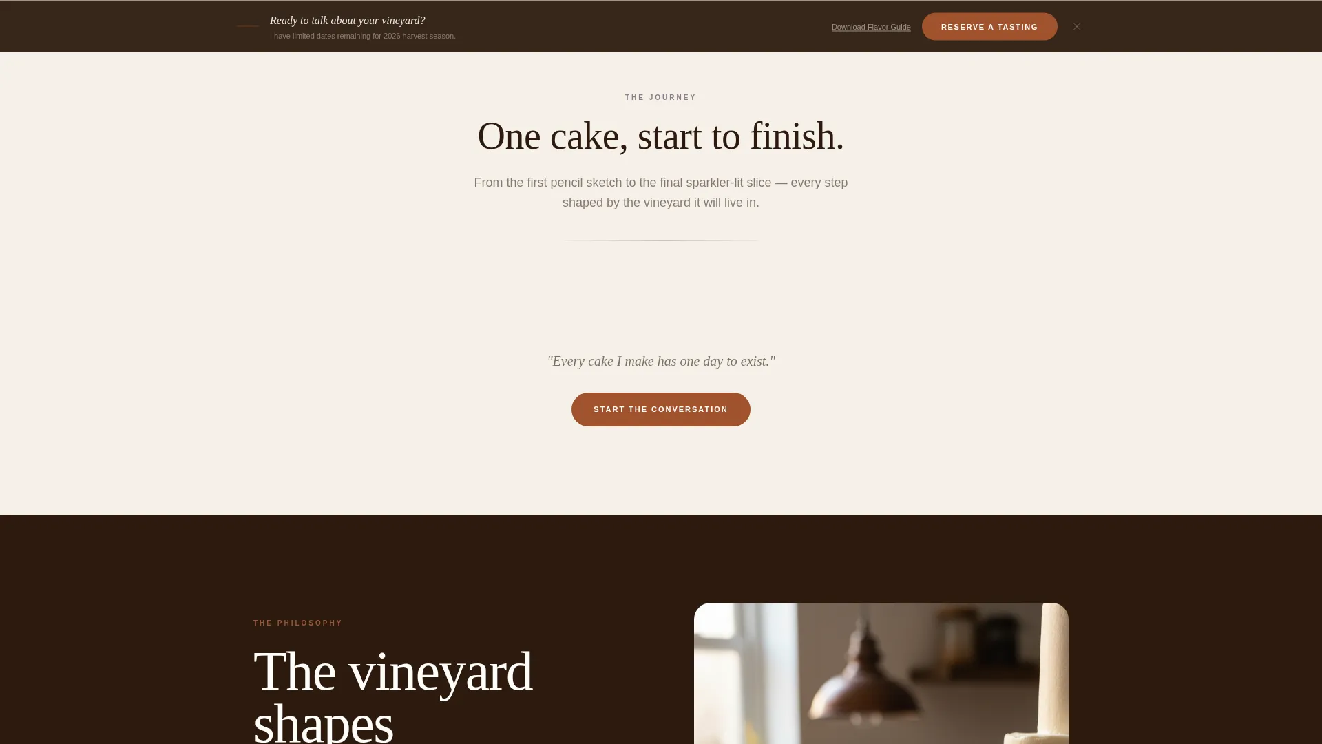 Artisan Vineyard Landing Page Template