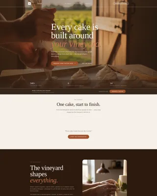 Artisan Vineyard Landing Page Template