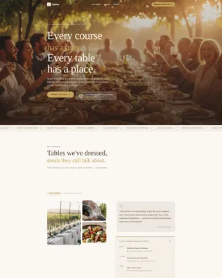 Vineyard Wedding Caterer Landing Page Template