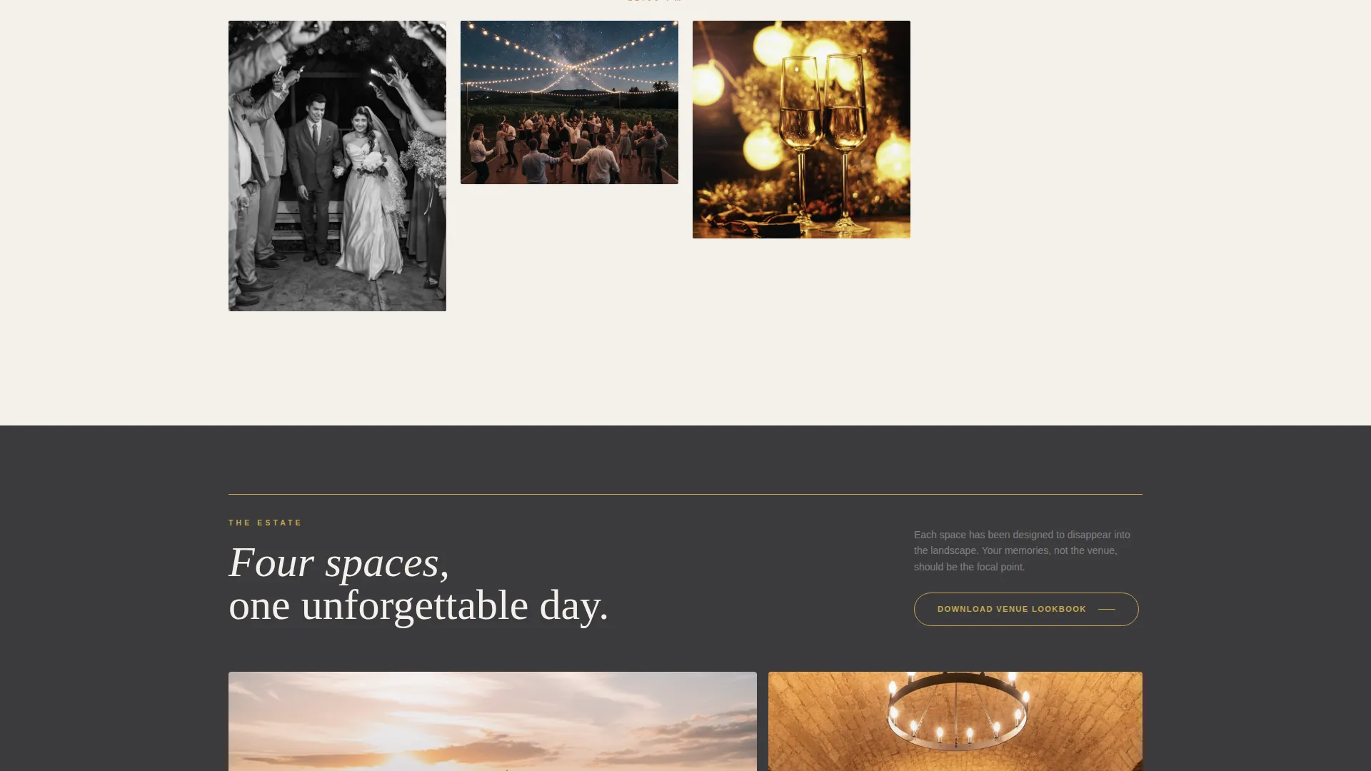 Luxe Wedding Venue Landing Page Template
