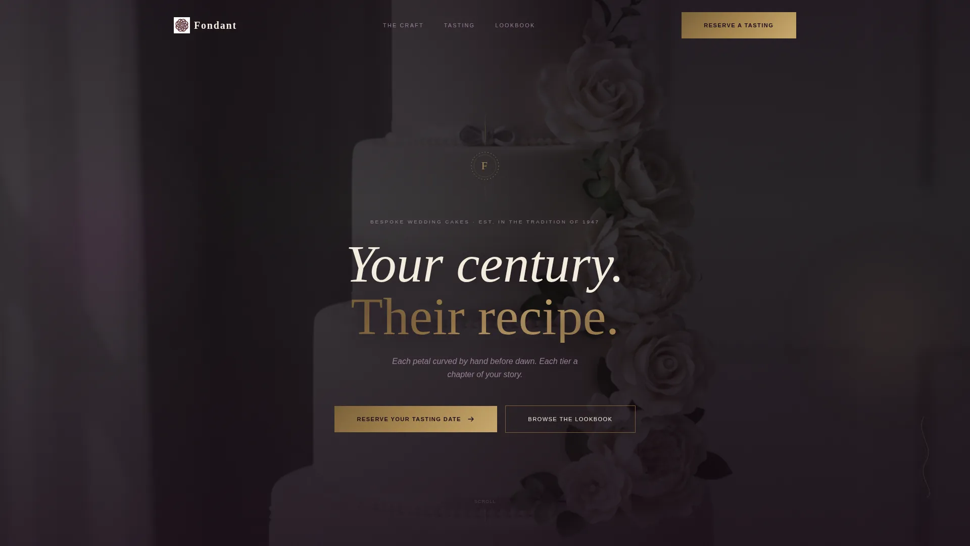 Vintage Wedding Cake Baker Landing Page Template