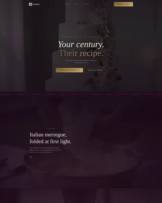 Vintage Wedding Cake Baker Landing Page Template