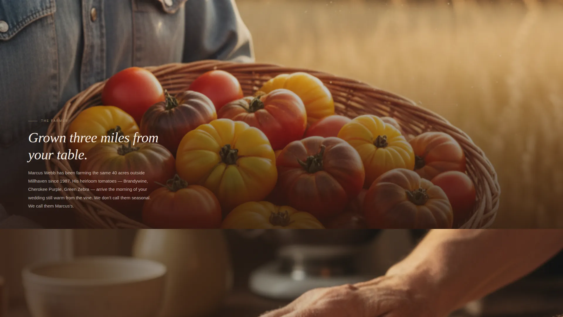 Vintage Wedding Caterer Landing Page Template