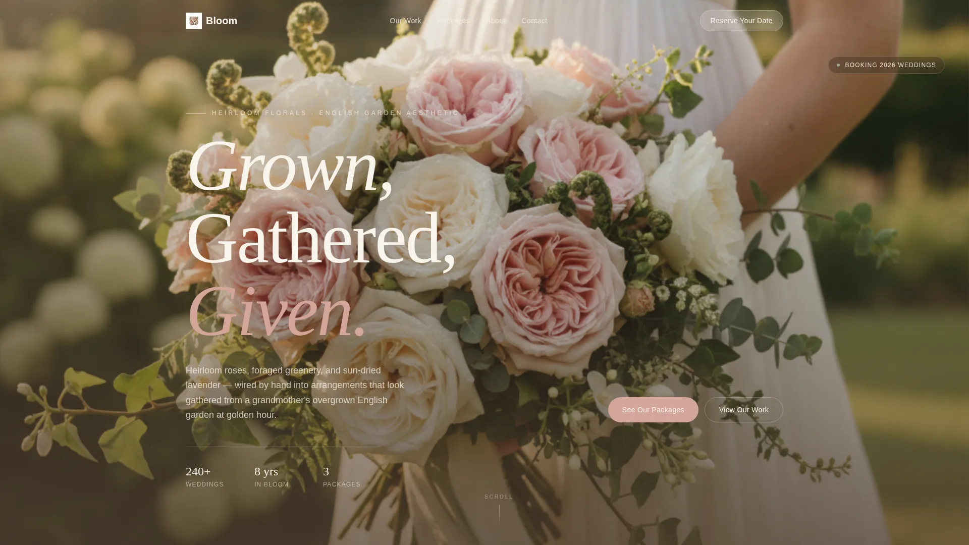 Floral Design Landing Page Template