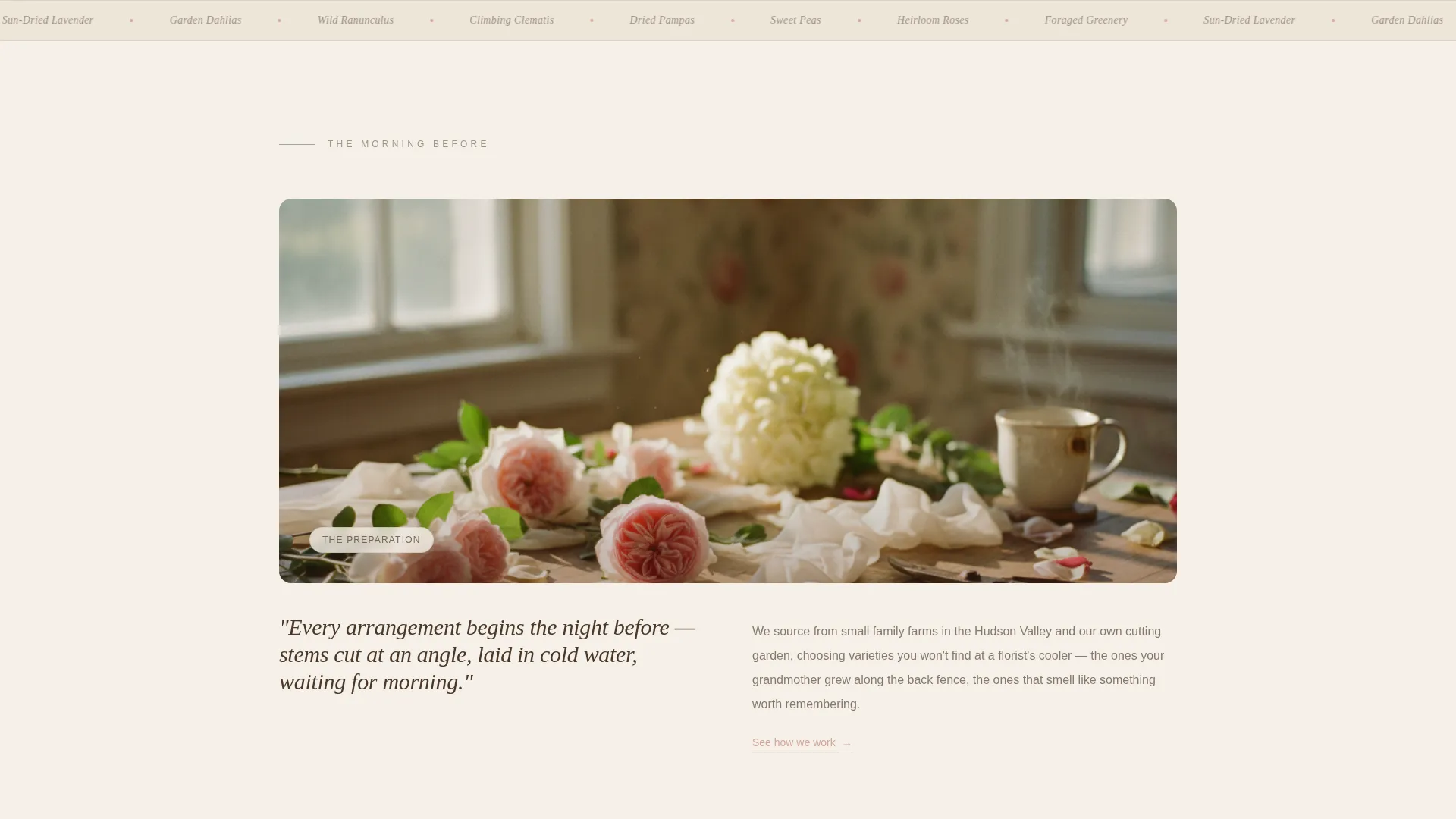 Floral Design Landing Page Template