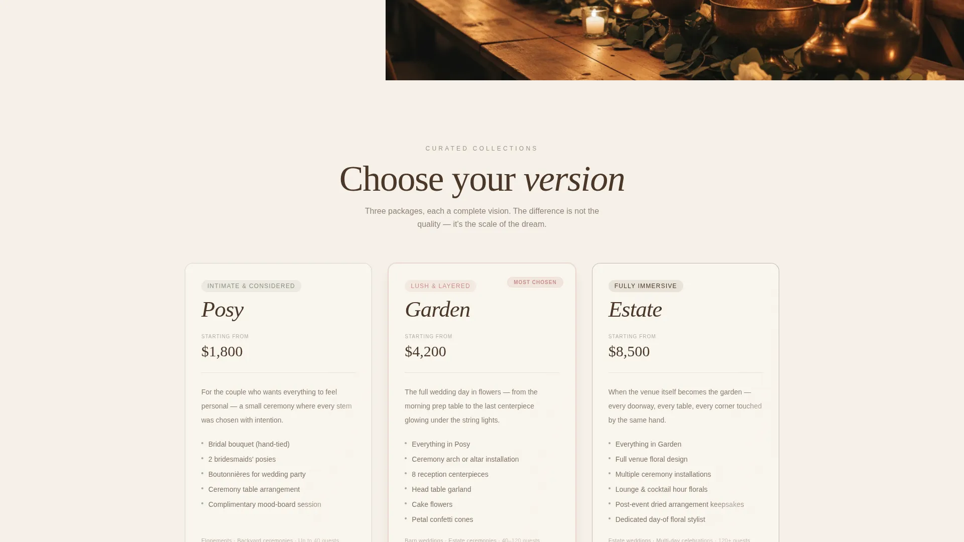 Floral Design Landing Page Template