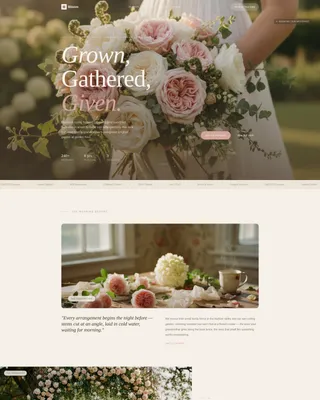 Floral Design Landing Page Template