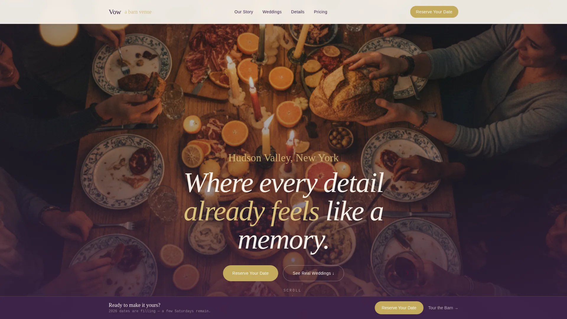 Elegant Venue Landing Page Template