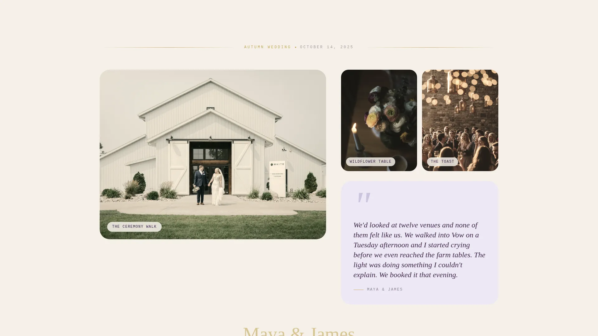 Elegant Venue Landing Page Template