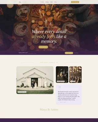 Elegant Venue Landing Page Template