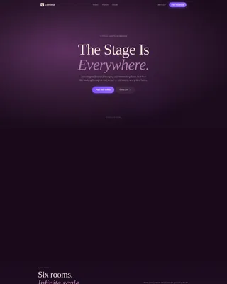Immersive Virtual Event Platform Landing Page Template