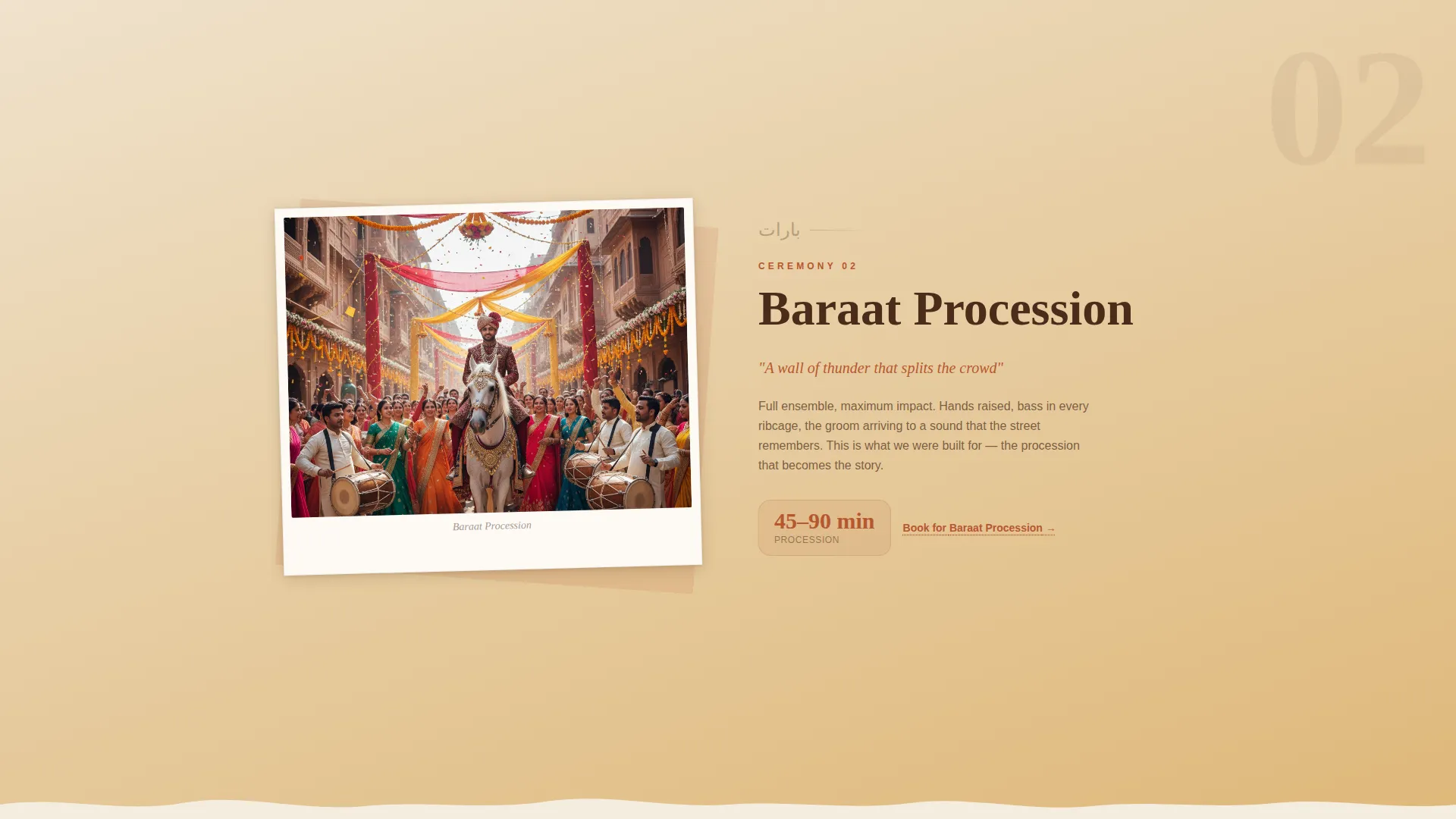Dhol Player & Wedding Band Landing Page Template