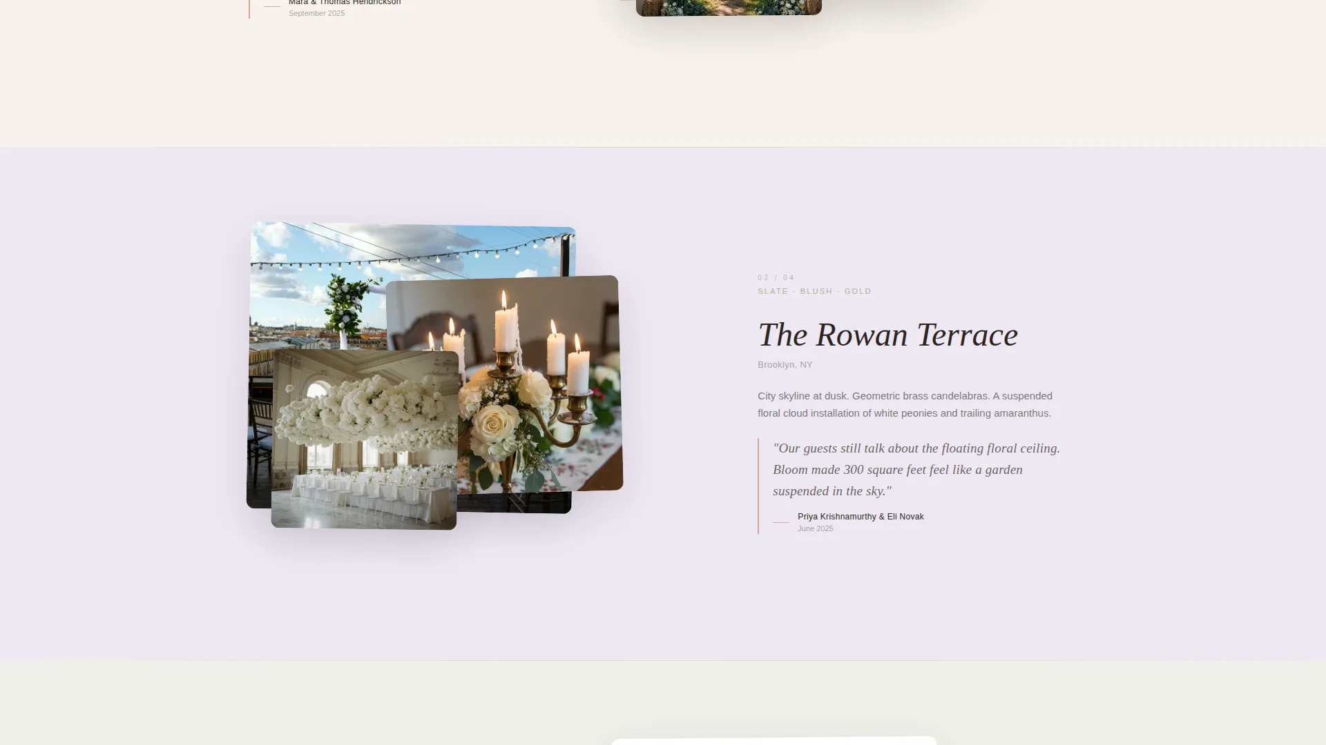 Elegant Wedding Decoration Landing Page Template