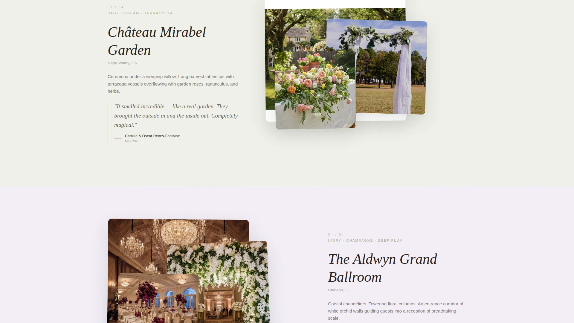 Elegant Wedding Decoration Landing Page Template