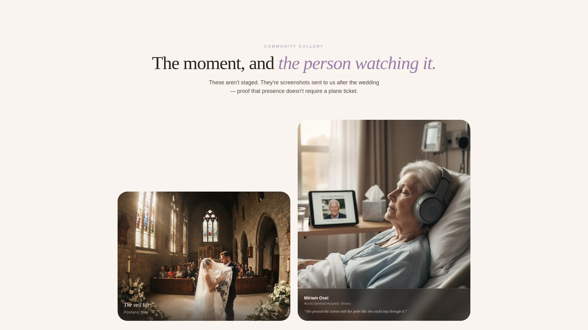 Wedding Live Streaming Landing Page Template